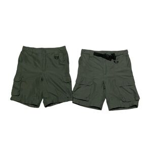 Boy Scouts of America Uniform Switchbacks Youth L Green Cargo Shorts Set of 2